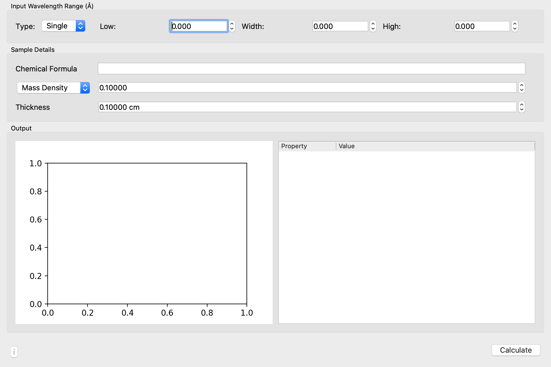 Sample Transmission Calculator