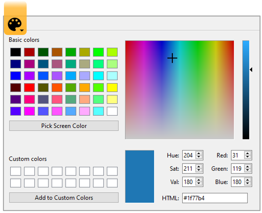 Color Palette Wireframe and Contour