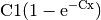 \rm C1(1 - e^{-{\rm C} x})