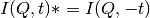 I(Q,t)*=I(Q,-t)