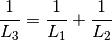 \frac{1}{L_3} = \frac{1}{L_1} + \frac{1}{L_2}