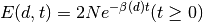 E(d, t) = 2Ne^{-\beta(d) t}   (t \geq 0)