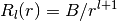 R_l(r) = B / r^{l+1}