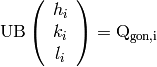 \rm U \rm B \left(
                            \begin{array}{c}
                              h_i \\
                              k_i \\
                              l_i \\
                            \end{array}
                          \right) = \rm Q_{gon,i}