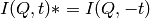 I(Q,t)*=I(Q,-t)