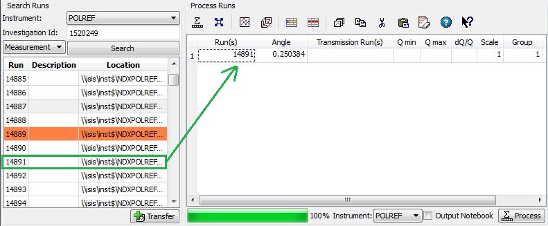 Failed transfer will be highlighted in orange, successful transfer is put into processing table