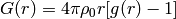 G(r) = 4 \pi \rho_0 r [g(r)-1]