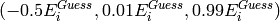 (-0.5E^{Guess}_{i}, 0.01E^{Guess}_{i}, 0.99E^{Guess}_{i})