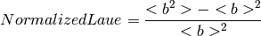 NormalizedLaue = \frac{<b^2>-<b>^2}{<b>^2}