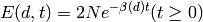 E(d, t) = 2Ne^{-\beta(d) t}   (t \geq 0)