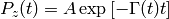 P_z(t) = A\exp\left[-\Gamma(t)t\right]