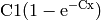 \rm C1(1 - e^{-{\rm C} x})