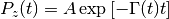 P_z(t) = A\exp\left[-\Gamma(t)t\right]