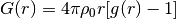 G(r) = 4 \pi \rho_0 r [g(r)-1]