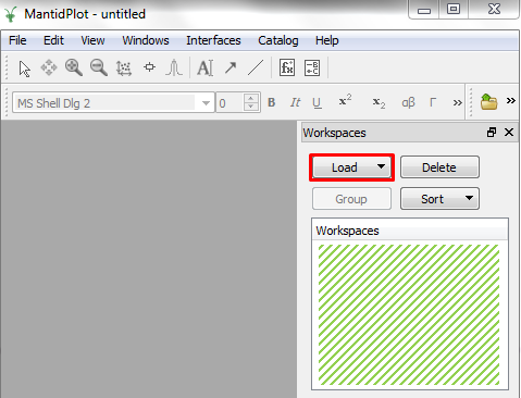 ShowLoadandWorkspaceAreaInMantidPlot.png