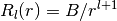 R_l(r) = B / r^{l+1}