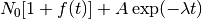 N_0[1+f(t)] + A\exp(-\lambda t)