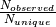 \frac{N_{observed}}{N_{unique}}