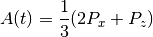A(t)=\frac13(2P_x+P_z)