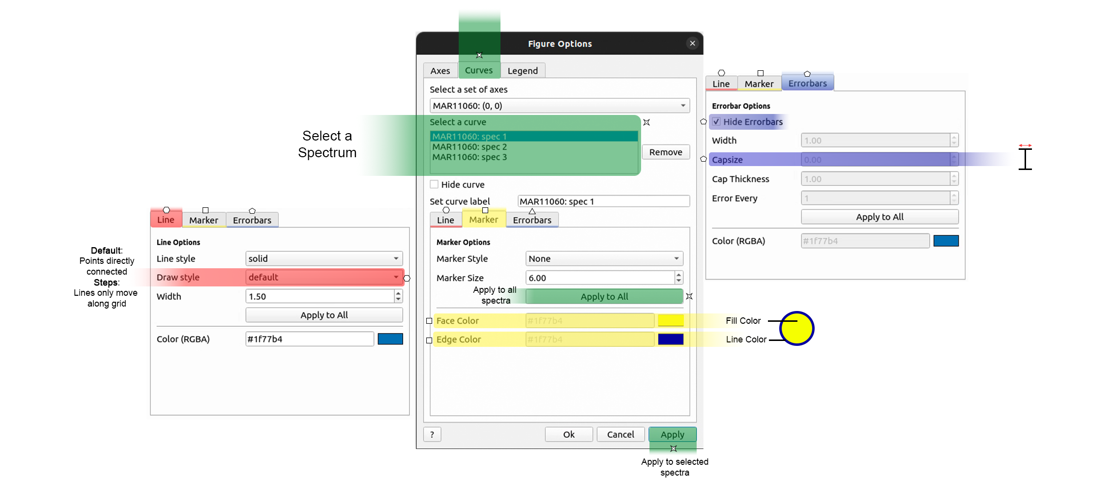 Plot Options Axes Legend