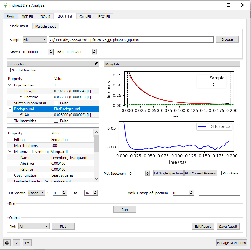 The Indirect Data Analysis GUI in the Workbench.